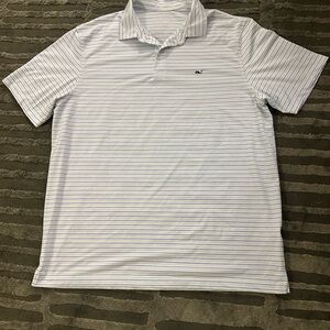 Vineyard Vines Light Blue Striped Polo Shirt